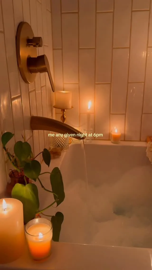resetting my nervous system fr 🛁🌙🕯️✨💫
.
#cozyathome #whimsy #romanticizeyourlife #homeinspo #nighttimeroutine
